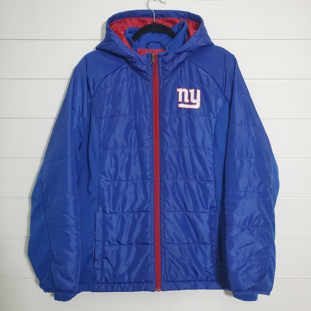 NFL Team Apparel New York‎ Giants Blue Jacket Size XXL